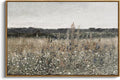 InSimSea Framed Canvas Wall Art Vintage Decor, Landscape Wall Art, Meadow with Flowers Art, Modern Farmhouse Decor, Cottagecore Bedroom Bathroom Office Decorations, 24"x36"