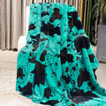 Fleece Throw Blanket for Bed, Teal Blue Soft Fuzzy Blankets for Adults Kids, Turquoise Graduation Decorations for Bedroom Living Room Home, Birthday Gifts for Her Him Girls Boys 50x60 Inches