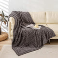 YUSOKI Sherpa Large Throw Blanket Single Layer,Light Weight(1.7lb),370GMS-3D Stylish Design for Gift Home Decor (Morel,50"x65")