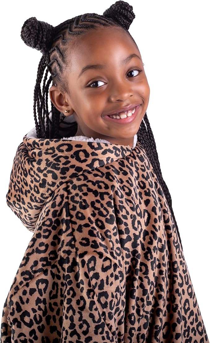 Bare Home Wearable Blanket Hoodie - Soft Plush Sherpa - Warm and Cozy - Oversized Wearable Blanket - Adult & Kid Sizes