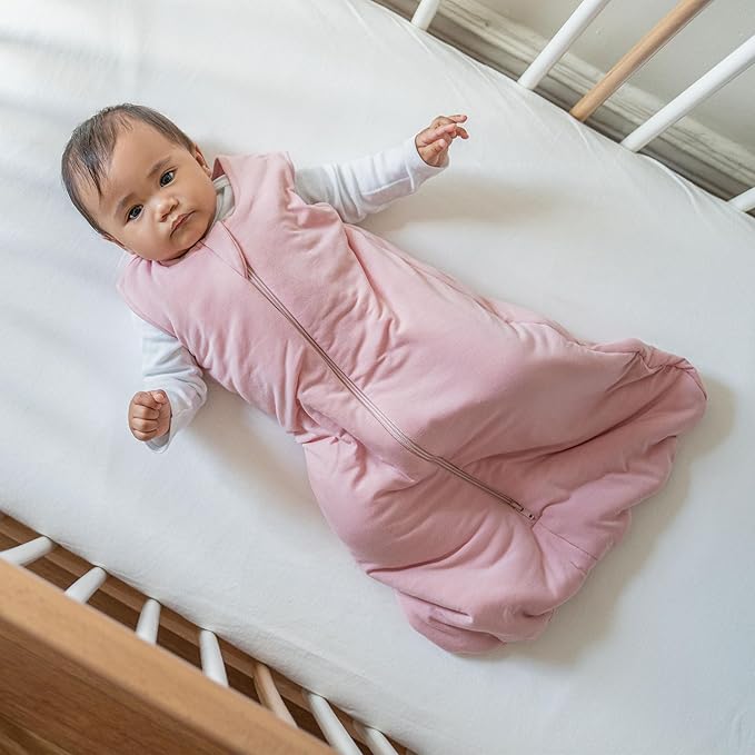 HALO SuperSoft Bamboo Wearable Blanket 1.5 TOG – Buttery Soft, Plush Baby Sleep Sack for Newborns, Infants & Toddlers, Hip-Healthy Design, Machine Washable, 6 – 12 Months, Medium, Dusty Pink