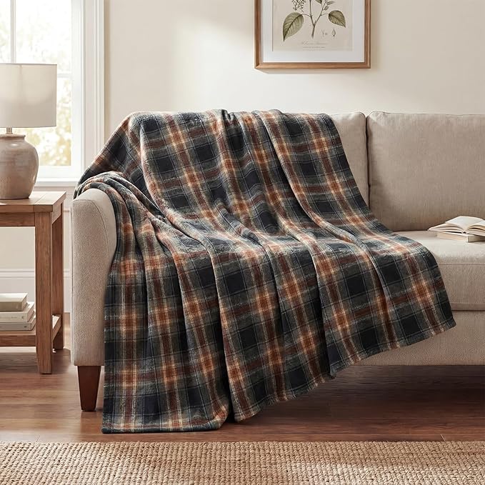 Horaldaily Colorful Farmhouse Plaid Spring Decorative Blanket Throw, Spring Summer Rustic Soft Lightweight Blanket for Couch Sofa Bed Lounging Decoration, Ideal Gifts for Kids Adults Self, 60x80
