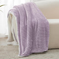 Sherpa Twin Blanket for Bed - Soft Cozy Fleece Blanket, Warm for Winter, Reversible for Sofa, Lavender, 60 x 80 Inches