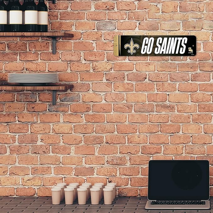 Rico Industries NFL Football Metal Street Sign 4" x 15" Home Décor - Bedroom - Office