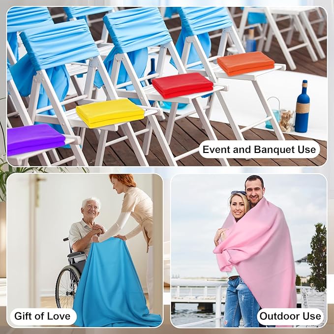 80PCS Bright Blankets Bulk 50 X 60, Soft Lightweight Throw Blanket Kit Cozy Blankets Bulk for Bed Sofa Couch Warm Pet Fleece Blanket Set for Wedding Homeless Home Office Travel Gift for Seasons