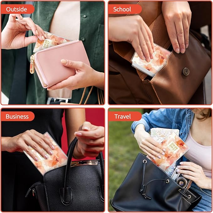 Pocket Calendar 2026-2027, Orange 2026-2027 Monthly Planner - 3.7" x 6.7" - Runs from January 2025 Until December 2027, 2026 Pocket Calendar with PVC Cover for Home, School, Office Supplies