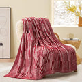Snuggle Sac Red Checkered Christmas Blanket,Super Soft Reversible Twin Size Cozy Warm Throw Blanket for Couch Sofa Bedroom,Cute Lightweight Striped Blankets for Women,Heather Red,60x80 inches