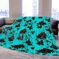 Queen Size Blanket for Couch - Oversized Microfiber Lightweight Turquoise Fuzzy Throw, Gift for Women, Bed & Sofa Ultra-Soft Fleece Home Decor 90"x90"