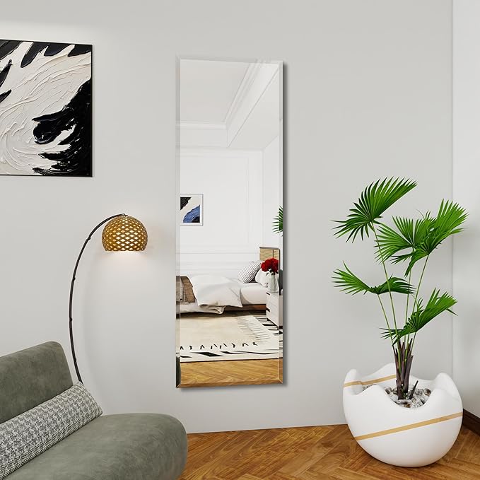 wall Mirror Full Length,56X21FullL ength Mirrorwallmounted,Bedroom/wall/Bathroom/Makeup Area/Cloakroom (56 * 21 Inch)