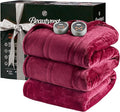Beautyrest Heated Blanket, Electric Blanket, Soft, Warm, Reversible Plush - Sherpa Heating Blanket with 20 Heat Settings, 1-10 hrs Timer Auto Shut Off, Machine Washable, King (90 inx100 in), Red