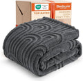 Bedsure GentleSoft Twin Blanket for Bed - Cozy Soft Blankets for Women, Cute Small Fleece Throws for Girls, Graduation Decorations Gift for Her Him School Dorm, Grey, 60x80 Inches