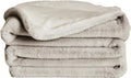 UnHide Lil’ Marsh Faux Fur Blanket - Lightweight, Soft Throw Blanket - Machine Washable - Ideal for Bed, Couch, or Reading Chair- Medium (60" x 80") Greige