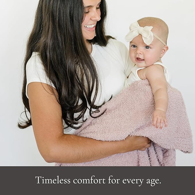 SARANONI Bamboni Luxury Baby Blanket | Cozy & Soft Plush Receiving Blankets | Perfect for Girls & Infant Baby Boy Blankets | Pink - 30” x 40"