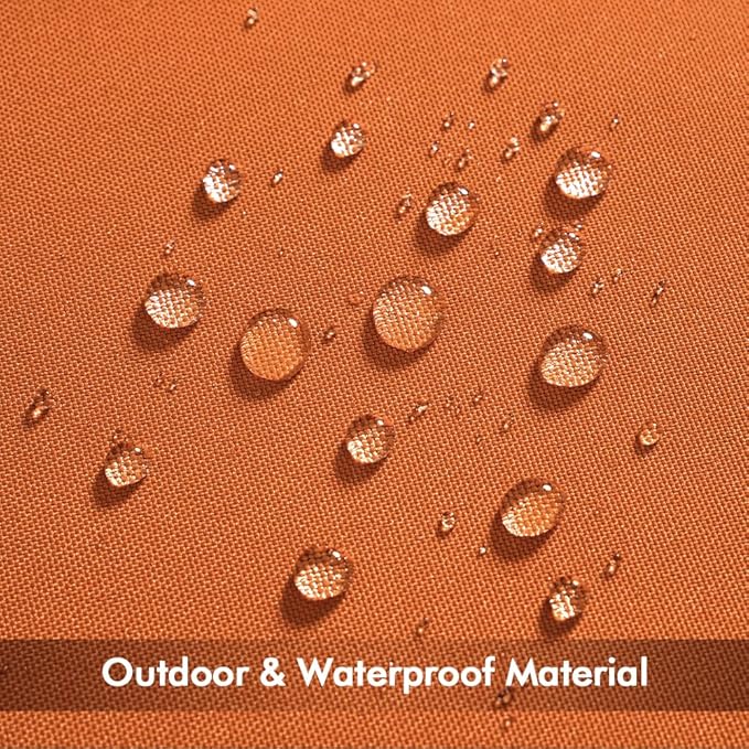 MIULEE Pack of 2 Decorative Outdoor Waterproof Pillow Covers Square Garden Cushion Sham Throw Pillowcase Shell for Fall Patio Tent Couch 18x18 Inch Burnt Orange