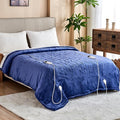 Heated Blanket Electric Queen Size, Soft Sherpa Flannel Heating Blanket Throw with Overheating Protection, 8 Hours Auto Off 10 Fast Heating Levels, Heat Blanket for Home & Office Machine Washable