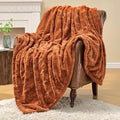 Krifey Oversized Faux Fur Blanket, Super Soft Cozy Blanket, Luxury Fluffy Throw Blanket Fuzzy Bed Throw, Plush for Women, Camel 60" x 80"