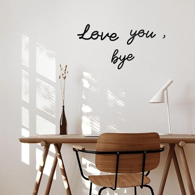 Love You Bye Sign Home Sign Wall Decor Unique Above Door Decoration Love Wall Art for Bedroom & Hallway Perfect New Home Decor Gift