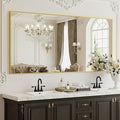 FICTOR Bathroom Vanity Mirror-Gold,60x30 Inch, Shatterproof & Anti-Rust, Wall Mount Large Rectangle Mirrors with Metal Frame for Over Sink, Bathroom, Bedroom, Living Room,Entryway