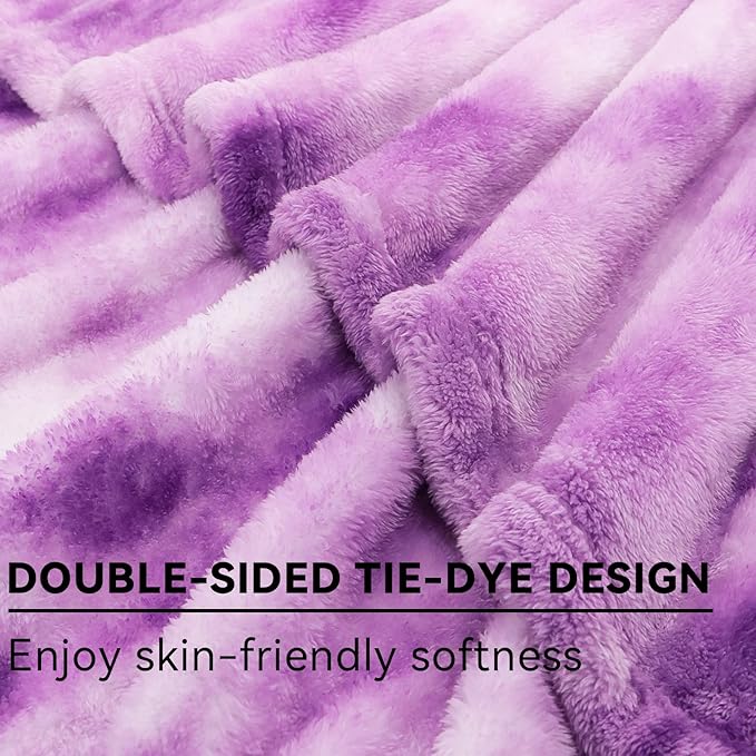 GentleSoft Purple Fleece Blanket, Plush Soft Cozy Microfiber Throw for Couch, Sofa, Bed, Lightweight Warm Comfort Cover, Elegant Home Room Decor, Birthday for Women Mom Sister Friend