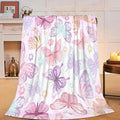 Butterfly Blanket Butterfly Gifts for Women Girls Super Soft Cozy Pink Butterflies Throw Blanket Warm Fuzzy Plush Fleece Bedding Decor Blanket for Kids Adults Bed 50"X60"