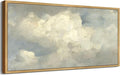 SHENIFY Vintage Landscape Framed Wall Art Sky Cloud Nature Farmhouse Decor Retro Classical Painting for Kitchen Bedroom Living Room Bathroom - 8x16in Natural Framed