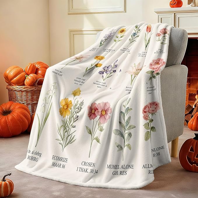 Christian Gifts for Women Faith, Inspirational/Religious/Spiritual Gifts for Adults, Soft Throw Blankets for Women/Men, Personalized Blankets for Adults 50"x 60"