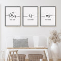 Heiple This is Us Wall Decor 11"x14" Framed Wooden Wall Sign for Home Decor Farmhouse Vintage Rustic Living Room Minimalist Family Wall Art (Gray)