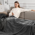Heated Blanket King Size Electric Blanket 100''X90'' - Fast Heating Blanket Ultra Soft Flannel, Dual Controllers with 5 Heat Levels & 10 Hrs Timer, Machine Washable King Heated Blanket, Dark Gray