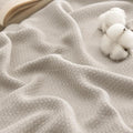 Bedsure GentleSoft 100% Cotton Blanket King Size for Bed - Breathable and Lightweight, Soft Cozy Textured Herringbone Woven Blanket for Summer Spring, Linen Beige, 108x90 inches