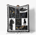 Cat Throw Blanket Soft Warm Cozy Black Cats Blankets Fuzzy Plush Fleece Cat Blanket Gifts for Couch Bed Sofa Home Decor 40''X50''