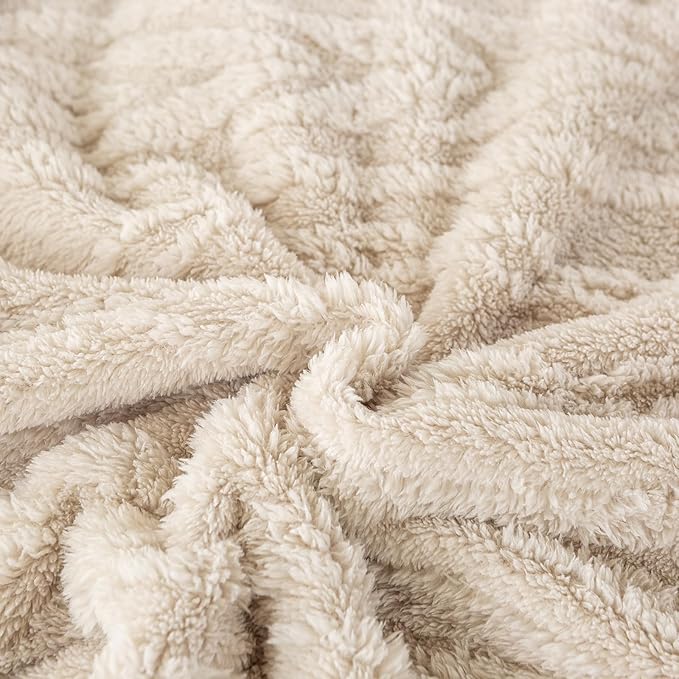YUSOKI Twin XL Blanket Single Layer,Weight(3.1lb),370GMS-3D Stylish Design for Gift Home Decor (Linen,65"x90")