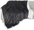 Catalonia Sherpa Throws Blanket, Super Soft Comfy Fluffy Fuzzy Fleece Plush Blanket for Sofa Couch Bed Reversible All Season for Senior Adults