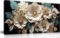 Flower Canvas Wall Art for Living Room Bedroom Home Office White Flower Picture Artwork Large Framed Wall Art Modern Canvas Prints Size 20x40