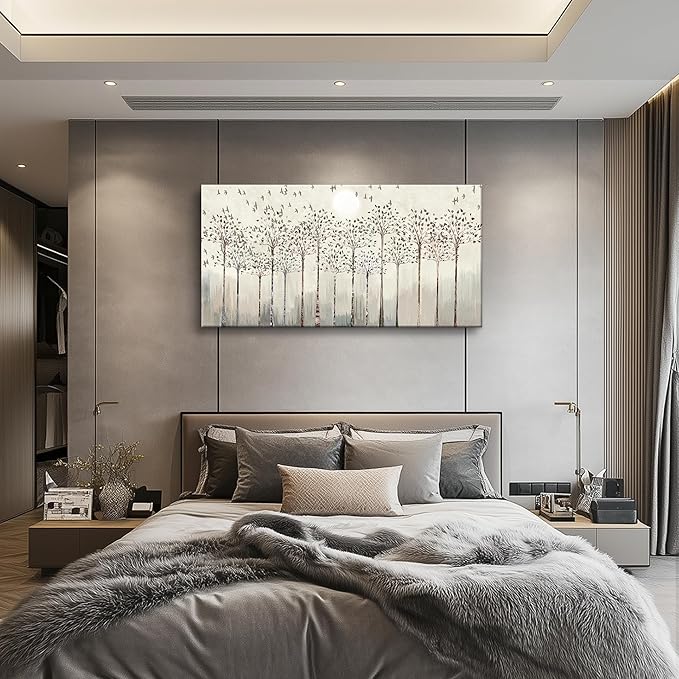 Canvas Wall Art For Living Room Trees And Birds Abstract Paintings Kitchen Wall Decor Office Canvas Prints Artworks Pictures Wall Decorations For Bedroom,Large Size Fashion Modern Home Decoration