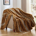 Krifey Leopard Print Blanket, Faux Fur Throws for Bed, Soft Cozy Fuzzy Fluffy Thick Warm Plush Cheetah Print Blanket, Christmas Birthday Gifts for Mom Dad Women Men, Room Decor, 60x80in