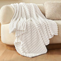 Joiedomi White Throw Blanket for Couch, Soft & Warm Fleece Blankets Gifts for Women Men Mom, Cozy Cute Soft Cream White Throw 50x60 Inches