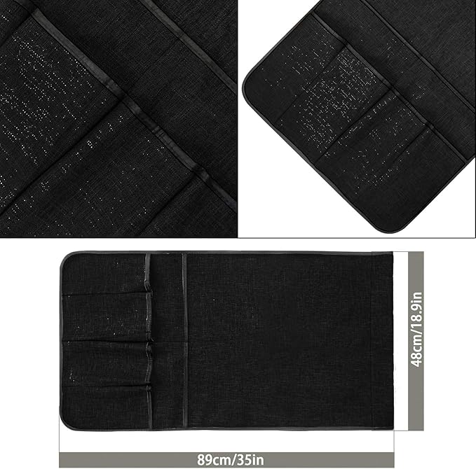Couch Sofa Armrest Organiser Arm Chair Caddy Bedside Storage Pocket with 6 Pockets TV Remote Holder Bed Storage Pocket Bag for Cellphone Tablet Notepad Book Magazines DVD Glasses