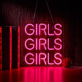 Neon Signs Girls Beer Bar Home Art Neon Light LED Neon Lights Sign with Dimmer for Bedroom Office Hotel Pub Cafe Recreation Room Man Cave Wall Sign Decor(Pink)
