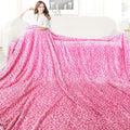 Fleece Blanket Queen Size, Pink Soft Fuzzy Plush Queen Blanket for Bed, Extra Large Oversized Full Size Fleece Throws for Bedroom Living Room Decor, Pink Gifts for Women Couples All Seasons 90"x90"