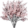 Mandy's Light Pink Artificial Baby’s Breath Flowers 6 Bundles Silk Gypsophila, 18.5 Inch European Style Modern Home Decor Centerpiece, Neutral Wedding Flower Arrangements