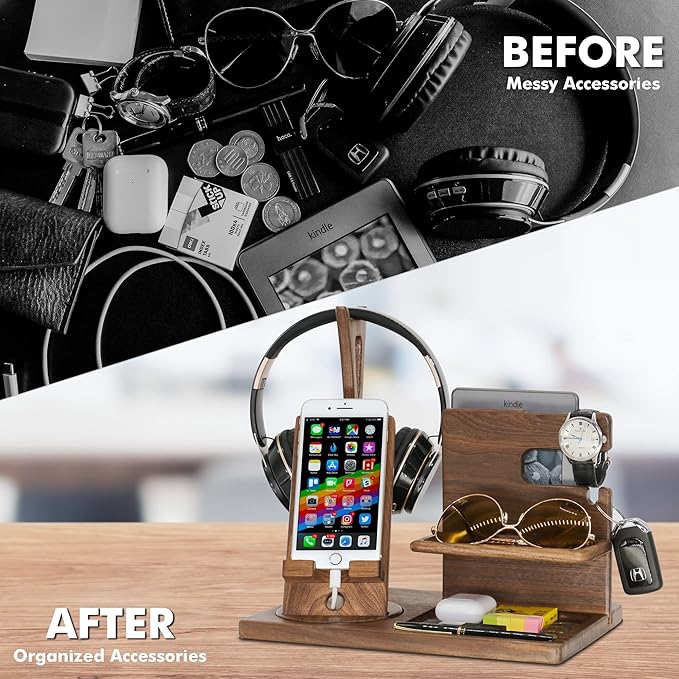 Personalized Headphone Organizer for Boxing - Unique Desk Organizer Gift Ideas for Boxer to Keep All Personal Items Organized with Style & Space Neat on Birthday Xmas Anniversary Thanksgiving