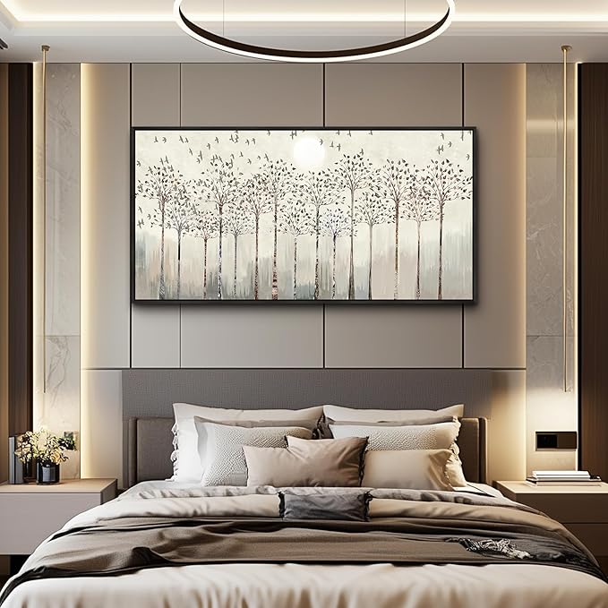 Scenery Abstract Wall Painting Framed Canvas Wall Art For Living Room Large Size Wall Decorations For Bedroom Office Wall Decor Pictures Artwork Canvas Prints Home Boho Wall Decor Black Framed