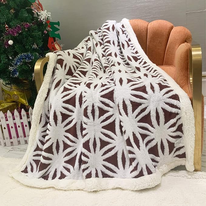 LOMAO Sherpa Fleece Blanket Fuzzy Soft Throw Blanket Dual Sided Blanket for Couch Sofa Bed (Rose Brown, 51"x63")