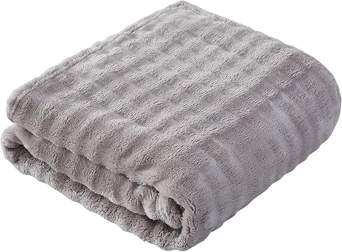 Fluffy 3D Bubble Throw Blanket for Couch & Bed – Cozy Soft Fleece Blankets for Women & Girls – Warm Lightweight Fuzzy Twin (60x80) – Machine Washable Gifts