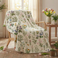 Horaldaily Spring Summer Flannel Blanket Throw, Green Plants Wild Flowers Soft Fuzzy Plush Cozy Fleece Blankets for Couch Sofa Bed Lounging, Ideal Gifts for Kids Adults Self, 60x80