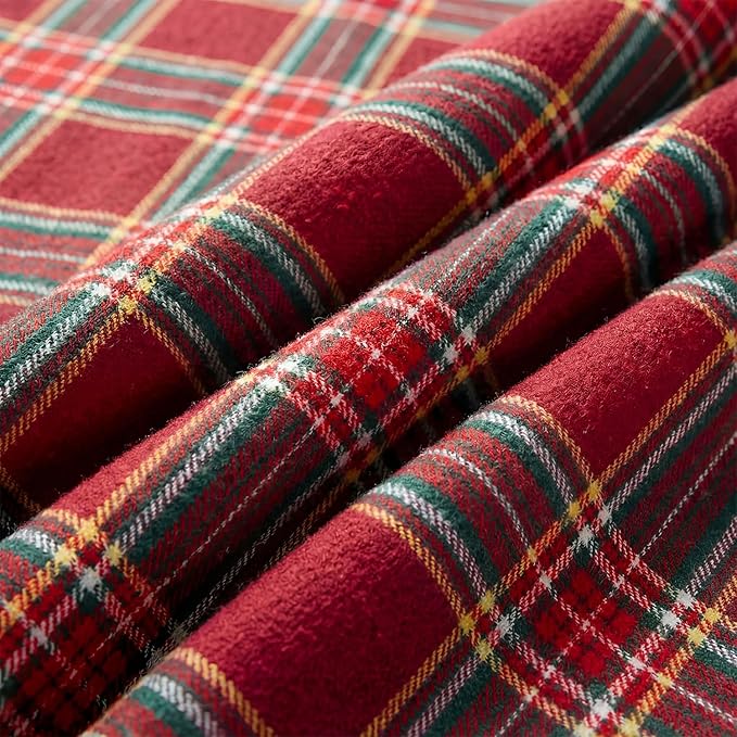 Horaldaily Red Green Farmhouse Plaid Spring Decorative Blanket Throw, Christmas Rustic Soft Lightweight Blanket for Couch Sofa Bed Lounging Decoration, Ideal Gifts for Kids Adults Self, 50x60