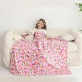 Softan Kids Throw Blanket for Girls & Boys, Warm Soft Toddler Flannel Blankets for Sofa Couch Bed， Cozy Fuzzy Plush Flannel Kids Throw Blanket for Daycare & School - Colorful Rainbow 50x60 inches