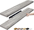 Sorbus Floating Shelves for Wall - 35 Inch Long Bathroom Shelves, Wall Decor for Bedroom, Kitchen, Living Room & Book Storage - Mounted Floating Shelf with Invisible Brackets (Gray, 2 Pack)