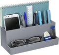 Acrimet Desktop Organizer - Multi Organizer Caddy Holder for Office, Home and School use (Plastic) (Silver Color)