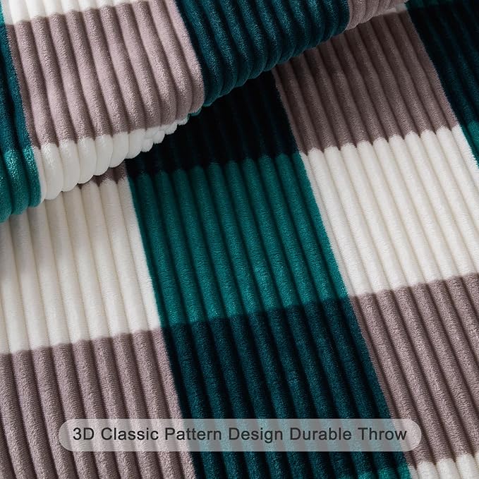 Sherpa Fleece Throw Blanket for Couch, Fluffy Plush Warm Fuzzy Blanket for Women and Men, Cozy Thick Soft Twin Blanket for Bed, Teal, 80x90 Inches